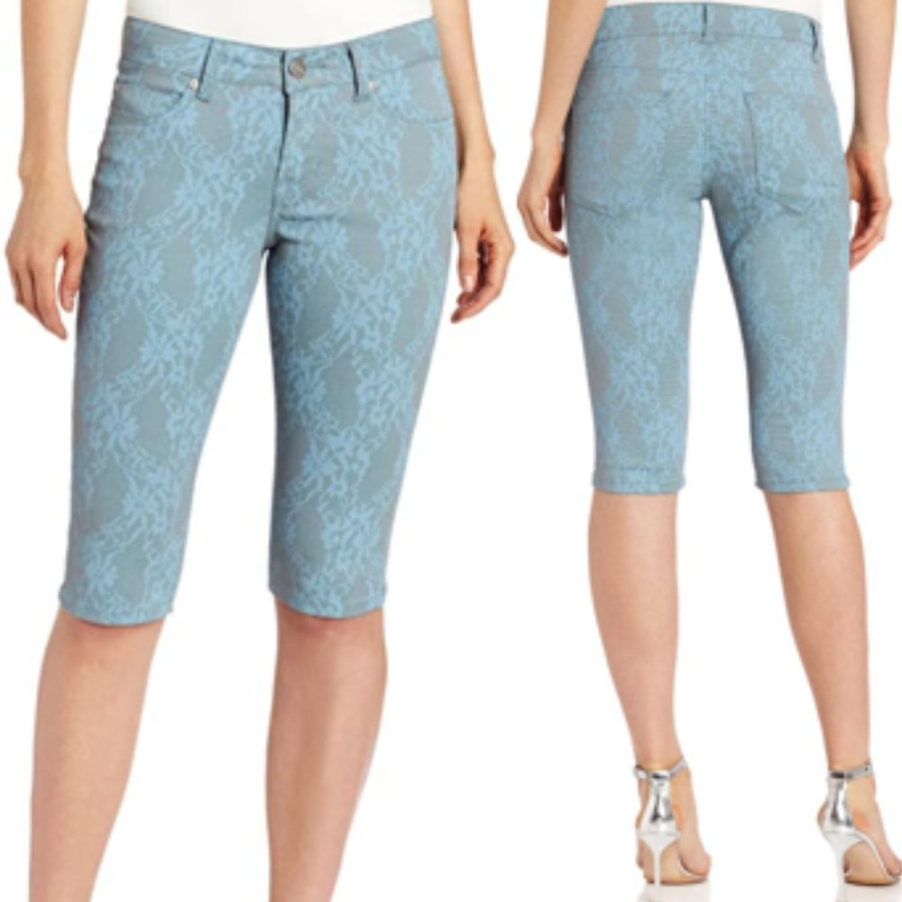 Liverpool Jeans Co. Julia "Lace" Capri - Latte - 4